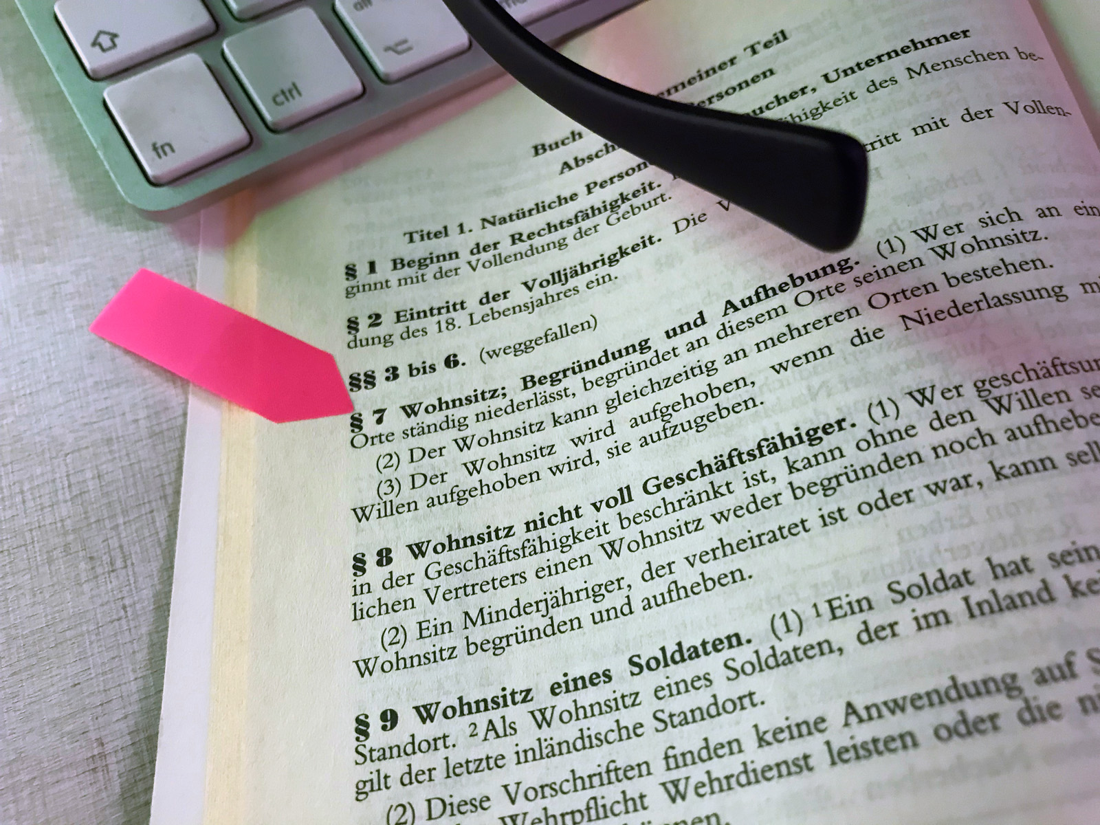 BGB §7 Wohnsitz