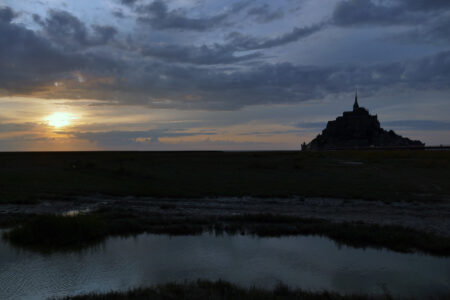 Sonnenuntergang am Mont Saint Michel