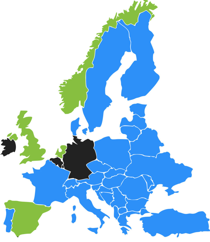Europakarte der LPG Adapter